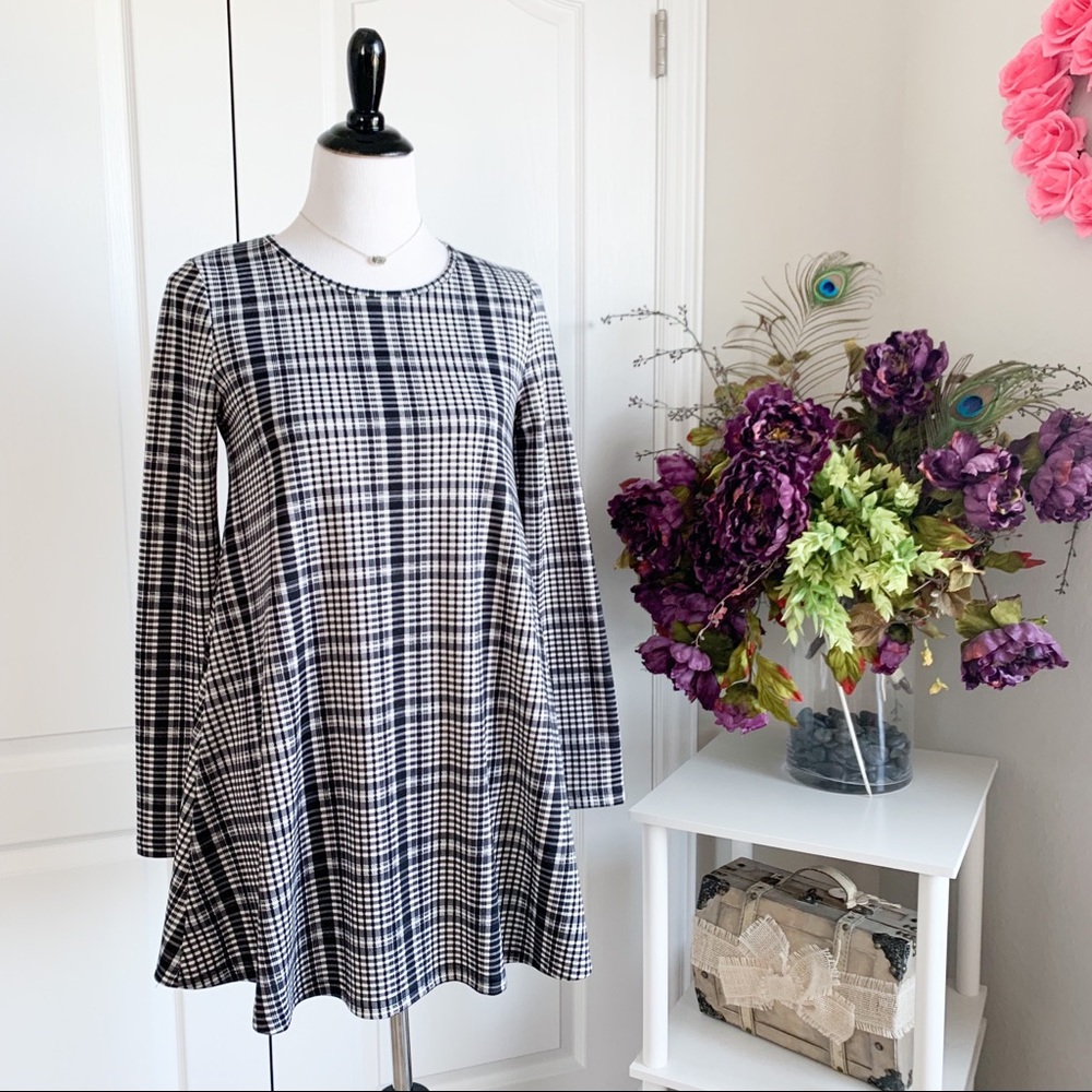 AX Paris Plaid & Checks Long Sleeve Tunic / Dress